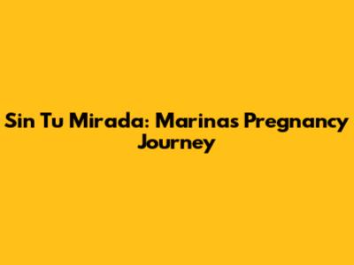 Sin Tu Mirada: Marina's Pregnancy Journey